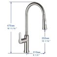 thumbnail image 6 of Vanity Art Pull Down Single Handle Kitchen Faucet, 6 of 6