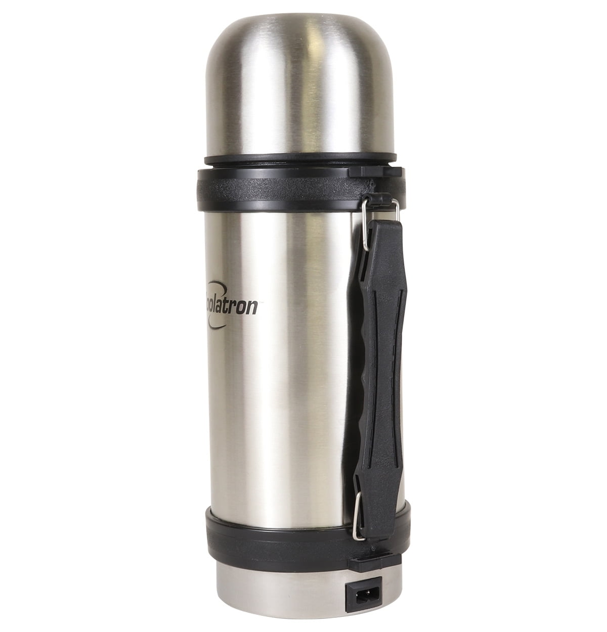 Koolatron 12V Insulated Vacuum Flask with Heater, 1L Silver and Black  Stainless Steel, Push Button Dispenser, for Car, SUV, Truck, RV, Boat