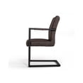 thumbnail image 3 of Benjara Metal Dining Chair with Cantilever Base and Vertical Stitch,Set of 2, Brown, 3 of 3