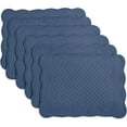 thumbnail image 1 of Set de 6 Individuales Acolchados de Algodón 100% en Azul Zafiro 30x45 cm Lavables y Antideslizantes para Mesa de Comedor, 1 of 5