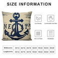thumbnail image 5 of HENGT  Costal Beach Throw Pillow Cover Let’s Get Nauti Anchor House Decor Cushion Covers Nautical Summer Decorative Pillowcases, 5 of 5