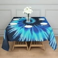 thumbnail image 3 of Blue Tie Dye Mandala Pattern Square Tablecloth,Waterproof Square Table Cover,Wipeable Spillproof Washable Table Cover for Home Kitchen Party Decor 42"X42"(107x107cm), 3 of 6