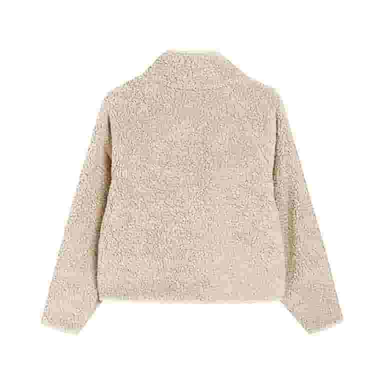 Casual Solid Long Sleeve Zipper Plush Jacket Casual Solid Long Sleeve Zipper Plush Jacket