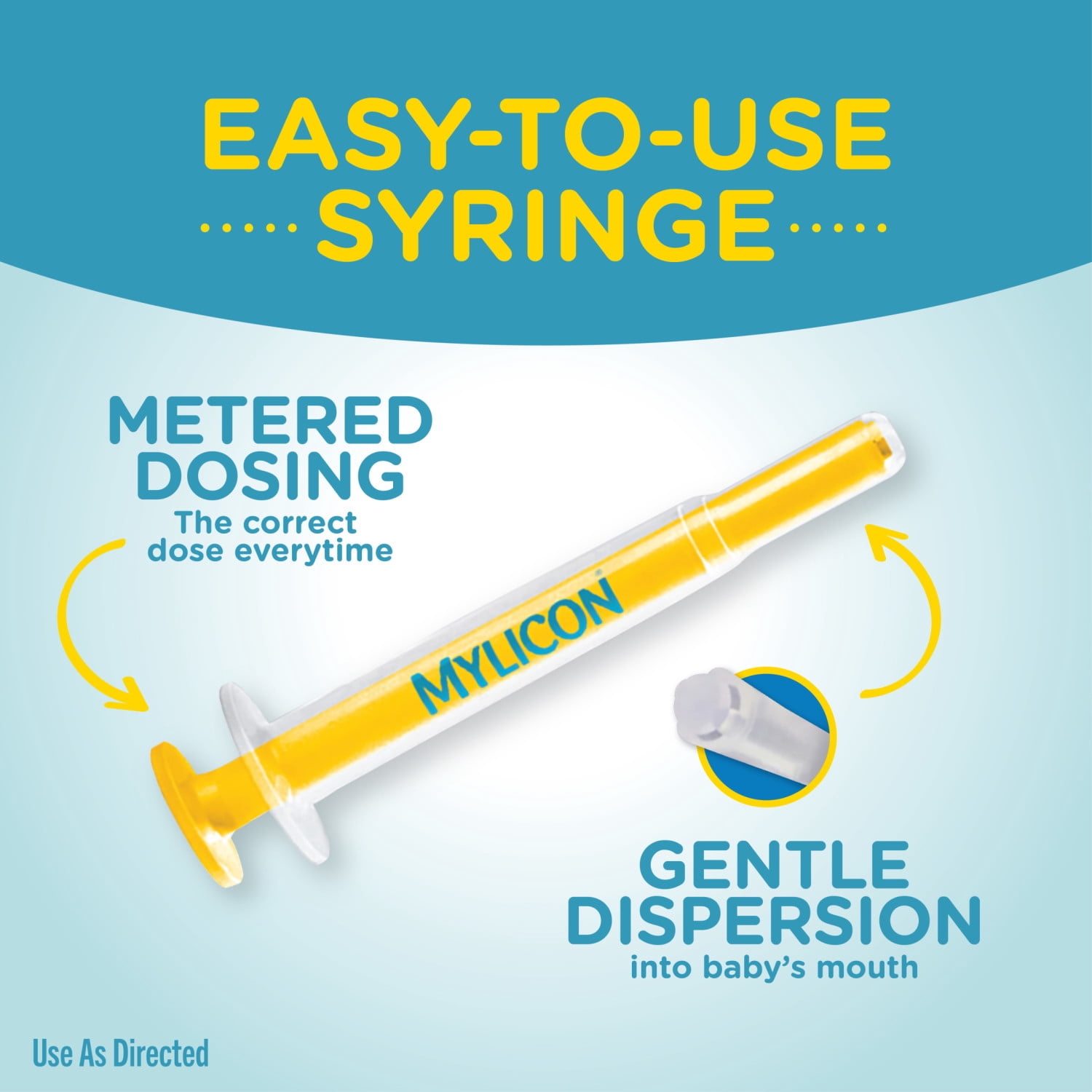 (3 pack) Infants' Mylicon Gas Relief Drops & Syringe, Dye Free, 0.5 fl oz