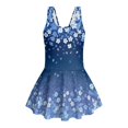 thumbnail image 6 of DISNIMO Cherry Blossom Print Girls Swimsuit One Piece Bathing Suit with Skirt Hawaiian Summer Swimwear Soft Breathable Swim Dress, 6 of 8