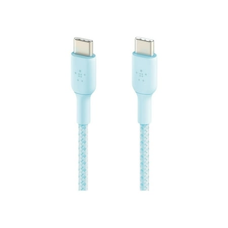 Belkin BoostCharge Braided USB-C to USB-C Cable (1M/3.3ft) for iPhone 16, iPhone 16 Pro, iPhone 16 Pro Max, Galaxy S25, S24, Galaxy Note, Pixel 9 & 8, iPad Pro, Nintendo Switch 2 & More - Blue