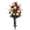 Red/White, variant on Sympathy Silks Artificial Cemetery Flowers Orange Roses and Vermillion Lotus