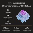 thumbnail image 3 of Teclado mecánico para juegos Higround Summit 2.0 Slate 65% con cable USB, interruptores lineales Dreamland, RGB programable, intercambiable en caliente, teclado para PC con sonido cremoso y profundo., 3 of 7