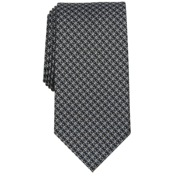 Perry Ellis Mens Regular fit Tie Necktie One Size Black Textured