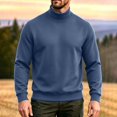 thumbnail image 2 of LWITHSZG Men's Mockneck Sweatshirt Soft Fleece Lined Pullover Sweatshirts Fall Winter Warm Long Sleeve Going&nbsp;Out Tops S, 2 of 9