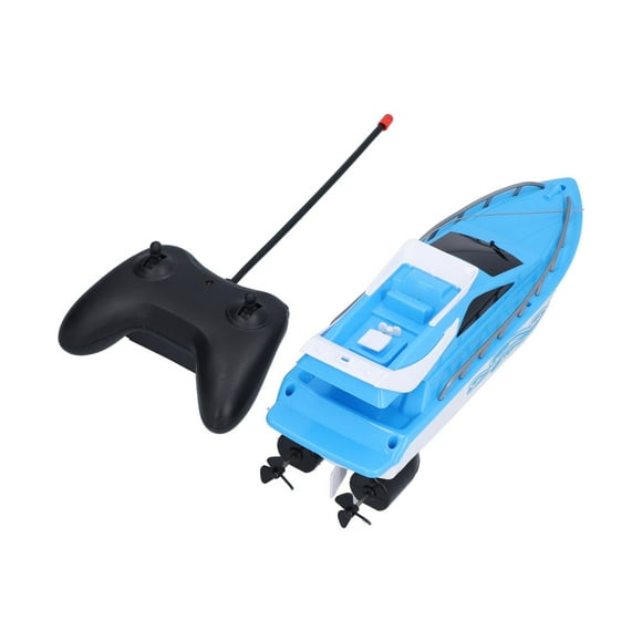 RC Boat, Wireless Simple Operation Battery Powered Speed Racing Boat for Lake for Swimming Pool Blue