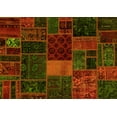 thumbnail image 1 of Ahgly Company Machine Washable Indoor Rectangle Oriental Yellow Modern Area Rugs, 7' x 10', 1 of 4