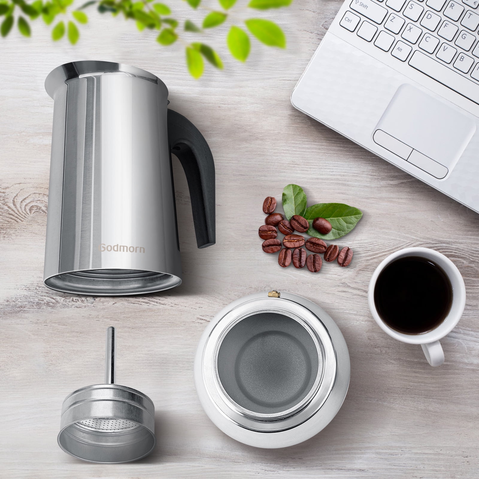 YEERSWAG 12 Cups Stainless Steel Moka Coffee Pot, 600ML Manual Espresso  Maker, Stovetop Coffee Container - Walmart.com