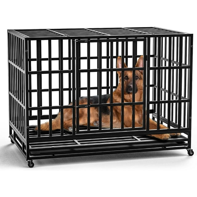 Vitesse Heavy Duty Dog Crate cage，Extra Large Dog Crate Kennel