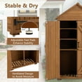 thumbnail image 3 of Miniyam Outdoor Storage Shed, Utility Tool Shed Storage House with Door & Lock, for Backyard Garden Patio Lawn, Brown, 3 of 8