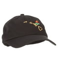 thumbnail image 5 of Hawaii Hibiscus with Map Embroidered Unstructured Washed Cap - Black OSFM, 5 of 5