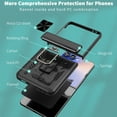 thumbnail image 6 of Compatible with Samsung Galaxy Z Flip 7 Case, with Spring Hinge Protection + 360 Degree Rotating Ring Kickstand, Heavy Duty Hard PC Phone Cover for Samsung Galaxy Z Flip 7, Black, 6 of 6