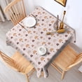 thumbnail image 2 of Pink Boho Bohemia Rainbow Shapes Dots Pattern Square Tablecloth,Waterproof Square Table Cover,Wipeable Spillproof Washable Table Cover for Home Kitchen Party Decor 60"x60"(152x152cm), 2 of 6