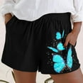 thumbnail image 2 of Pantalones cortos para mujer Pantalones de entrenamiento de playa con cintura elástica de verano Cómodos con bolsillo Pantalones casuales Pompotops ulkah936905, 2 of 4