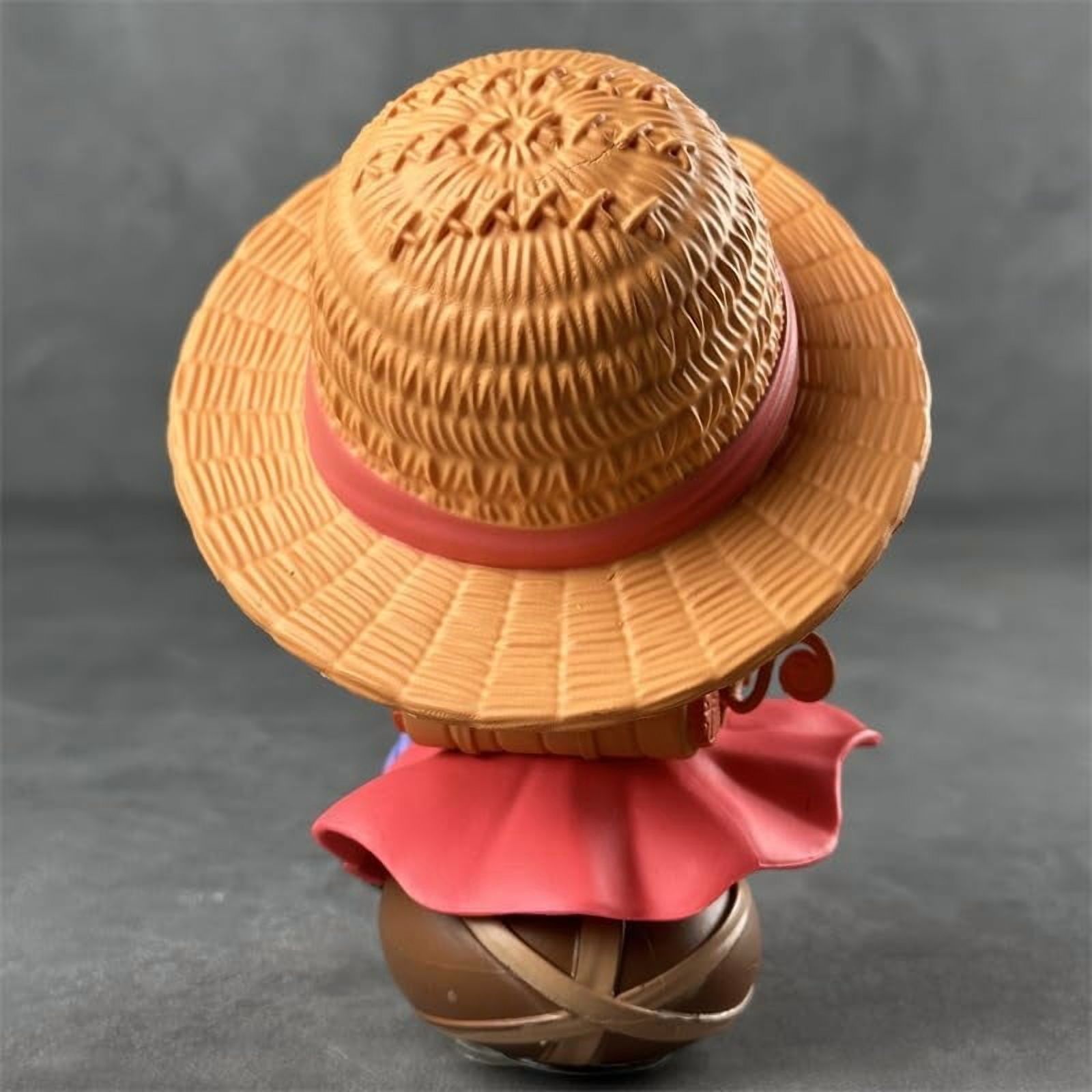 Newly Luffy Zoro Figure Q Version Sitting and Laughing Luffy Zoro Figures Desktop Ornaments PVC Action Statue Model Figure (Luffy)