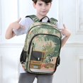 thumbnail image 6 of FORMRS School Backpack 17" Student Travel Bag with Laptop Compartment, Pink and Green Cat, 6 of 7