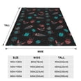 thumbnail image 3 of Balery Colorful Insect Manta de Felpa Suave y Acogedora – Cobija de Franela Aterciopelada para Cama, Lavable y Cálida para Sofá, Mascotas, Transpirable-50"x40", 3 of 7
