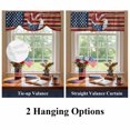thumbnail image 6 of U.S. Flag Eagle Feather Tie Up Valances Curtain, Adjustable Kitchen Independence Day Red Wood Striped Vintage Valances for Windows Decor, Rod Pocket Short Curtains Set for Bedroom/Bathroom, 60"x18", 6 of 9