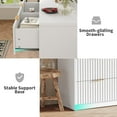 thumbnail image 4 of Historyli Modern Chest of Drawers with Metal Handles,9 Drawer Dresser,Large Capacity & Anti-Tip,Wooden Dressers Closet Storage Organizer for Hallway,White, 4 of 5