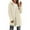 Beige, variant on Jalioing Women's Fuzzy Cardigan Fall Winter Long Sleeve Hooded Fleece Coat Thermal Open Front Cardigan Outerwear