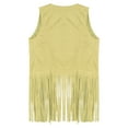 thumbnail image 6 of Alvivi Women's Fringe Vest 70s Hippie Costume Sleeveless Tassels Cardigan Cowgirl Western Tops Beige L, 6 of 7