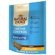 Nutro Natural Choice Adult Tartar Control Dog Biscuits Chicken & Whole Brown Rice Recipe 32 Ounces