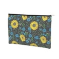 thumbnail image 2 of Fotbe Sunflowers And Blue Flower Reusable Cosmetic Bag Makeup Bag for Women Large Travel Cosmetic Pouch Girls' Make Up Organizer, 2 of 8