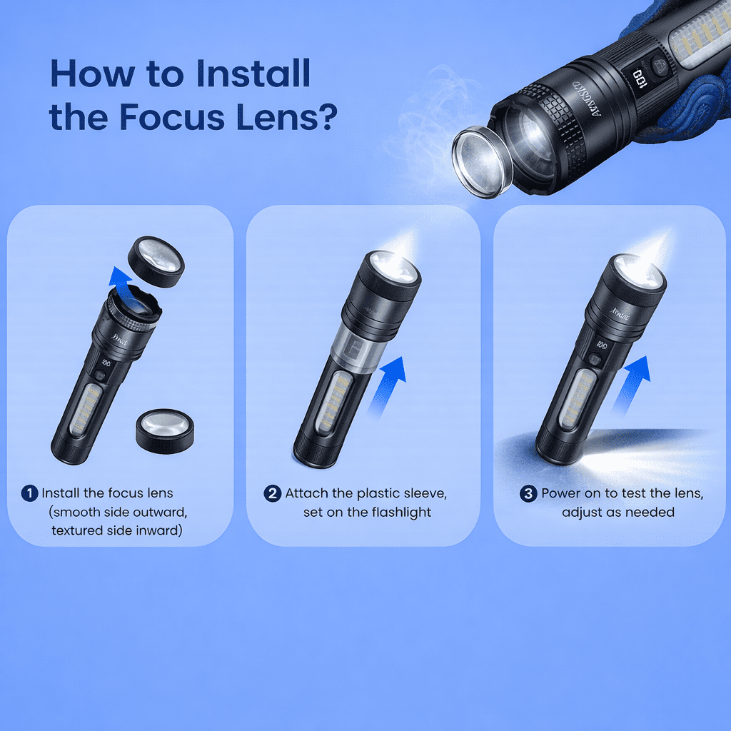 Rechargeable LED Flashlight, 250,000 High Lumens, USB-C Fast Charging, 9 Light Modes, Zoomable Waterproof Flashlight for Camping, Hiking, Emergency Use(Black)