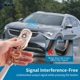 thumbnail image 3 of HAHDAXIA for Buick Key Fob Cover with Leather Key Fob Keychain, 4 Buttons Soft TPU Keys Case Shell with Gold Keychain Compatible with Buick Encore Envision Lacrosse Verano Regal GL8(P-Bck), 3 of 6