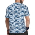thumbnail image 2 of Wukai Blue Shells Print Men's Short-Sleeved Mesh T-Shirt,Quick-Dry Short Sleeve Workout T-Shirt-Small, 2 of 8