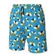 thumbnail image 5 of Kdxio Flying Bees Pattern Mens Casual Shorts - Drawstring Summer Beach Sports Shorts for Men, 5 of 9