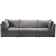 thumbnail image 4 of Meridian Furniture Jacob Grey Velvet Modular Sofa, 4 of 9