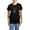 With Blue Strpe Pant, variant on - Red Rust Doberman Pinscher Women's Dark Pajamas - Women's Short Sleeve Print T-Shirt and Pants Dark Cotton Pajama Set