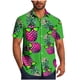 thumbnail image 2 of Blusa y camisa de manga corta con cuello vuelto para hombre, blusa informal de moda con botones estampados, blusa de manga corta con cuello vuelto, blusa de poliéster para hombre, 2 of 6