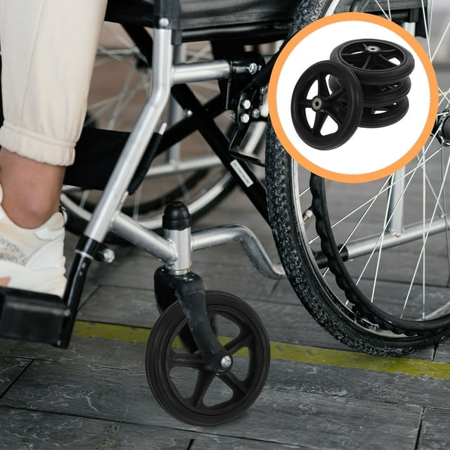 LOLIPPYY Ensemble de 4 Roues avant de Fauteuil Roulant Robuste 16.00X16.00X2.70CM