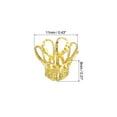 thumbnail image 2 of Uxcell Flower Bead Caps, 100Pcs 11x8mm Hollow Metal Spacer Bead End Caps Gold Tone, 2 of 6
