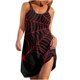 thumbnail image 1 of Vestido informal sin mangas con tirantes para mujer, cuello en V, verano, estampado de Halloween, fiesta Fridja  hj6123, 1 of 5
