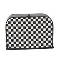 thumbnail image 2 of Haiem Black and White Checkerboard Print Toaster Covers 2 Slice Wide Slot,Bread Dust Cover & Fingerprint Protection,Bread Machine Cover,Appliance Covers, 2 of 7