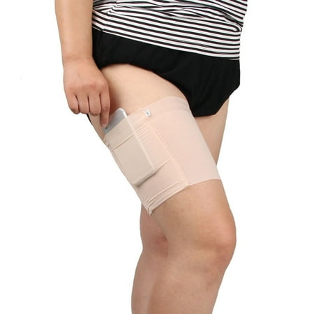 

Careslong Ladies Anti-Slip Thigh Sock Strap with Mobile Phone Bag Pockets