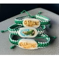 thumbnail image 2 of Saint St Jude Green & White Adjustable Reversible Bracelet | Handmade Pulsera | Knotted Rope, Protection, Spiritual Jewelry, Gift for Him/Her - 1 Pack, 2 of 4