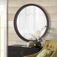 thumbnail image 2 of PAIHOME 30" Round Wall Mirror Farmhouse Mirror for Entryway, Bathroom, Livingroom, Wood Frame, 2 of 5