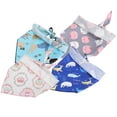 thumbnail image 4 of 4 pañuelos de algodón para el cuello de perro, babero triangular, lavables, estampados, ropa para mascotas (L 72,5 x 49 cm), 4 of 14