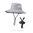 thumbnail image 5 of Deago Sun Hat for Men/Women Waterproof Wide Birm Bucket Hat UV Protection Hat for Fishing Hiking Garden Beach (Gray), 5 of 10