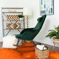 thumbnail image 5 of Jayce Modern Indoor Livingroom Velvet Rocking Accent Chair in Green, 5 of 6