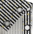 thumbnail image 4 of Ambesonne Striped Grommet Curtain, Vertical Lines Stars, 50" x 84", Black White and Yellow, 4 of 6